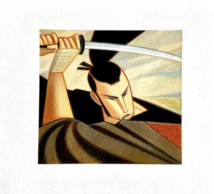 Serio, Andrea - 1 Original colour drawing - Samurai | Catawiki