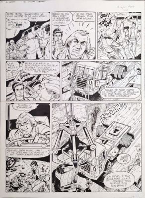 Denayer, Christian - 1 Original page - Les casseurs - Al & Brock - La Corrida infernale, page 4 - 1979 | Catawiki