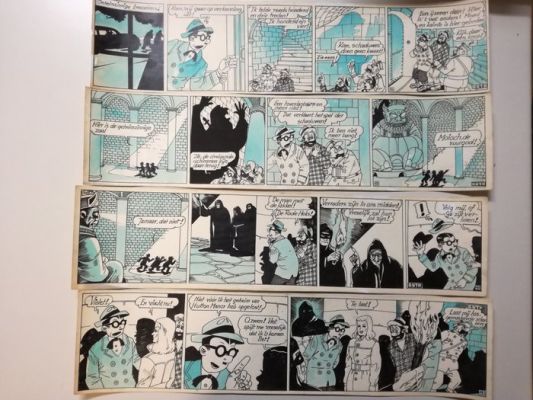 Buth - 4 Original page - Thomas Pips - Het kasteel der schaduwen (stroken 46 tot en met 49) - 1948 | Catawiki
