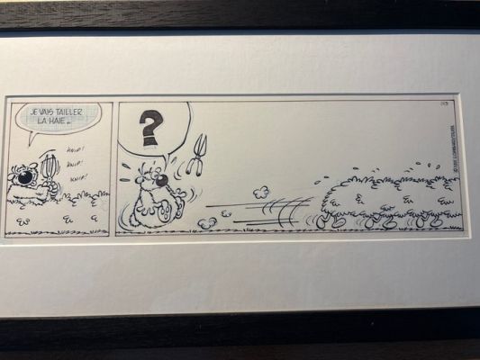 Dupa - 2 Original page - Cubitus - Je vais tailler la haie - 1991 | Catawiki