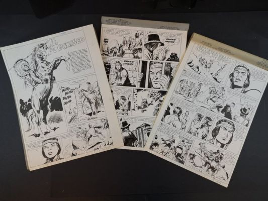 Missaglia, Vladimiro - 19 Original page - Penna di Falco - Aigle Noir Il Fuggiasco | Catawiki