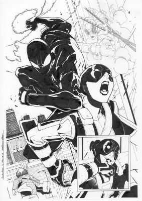 Continue Shopping | GWENPOOL #4 PAGE 8 ORIGINAL PAGE BY STEFANO NESI | Scott’s Collectables