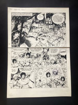Cayman, Thierry - Original page - Sylvain de Rochefort - Tome 1 – L’eau et le sang - 1990 | Catawiki