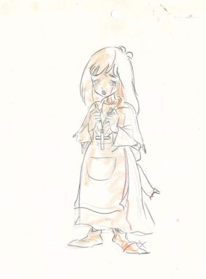 Amano Yoshitaka - 5 Pencil drawing - Time Bokan - The Little Match Girl, Squawk - 1976 | Catawiki