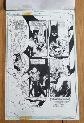 Barry Kitson - Original page - Batman - Azrael - Iss. 3 pg. 3 Azrael meets Batman - 1995
