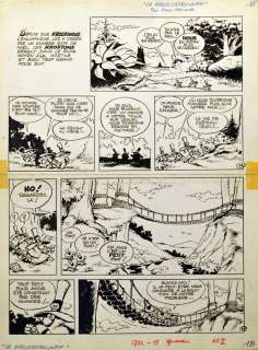 deLIEGE Paul  - Les Krostons  - Planche 1 durécit Le Kroschtroumpf publié dans le[...] | Vermot et Associés