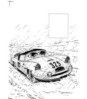 Michel Vaillant Encre de Chine Et Gouache Blanche Représentant Michel Vaillant Dans Une Vaillante Grand Sport Disputant Le Rallye ...