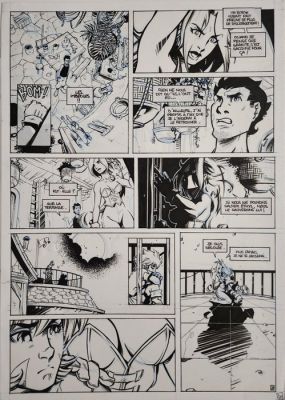 Nhieu, Emmanuel - 1 Original page - Nocturne Rouge | Catawiki