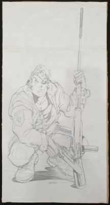 Crisse, Didier - 1 Original drawing - Kookaburra - Couverture de l‘intégrale - 1999