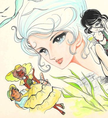 Yuriko Abe - 1 Original colour drawing - Shōjo - Daydreams of late summer - 1974 | Catawiki