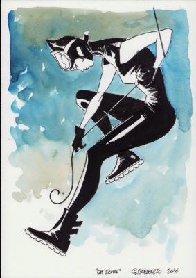 Caracuzzo, Giancarlo - 1 Original colour drawing - Catwoman - 2026 | Catawiki