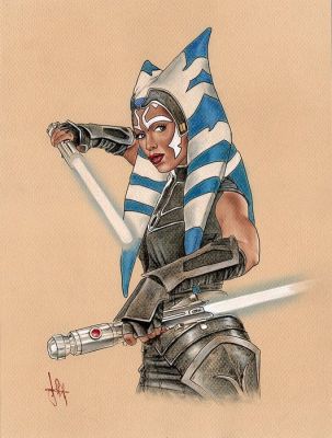 Daniel Cayuela - 1 Original drawing - Star Wars - Ahsoka Tano - 2026 | Catawiki