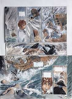 Guy Michel | Original plate with direct colour (p.28)  - Surcouf  - â€œLa Naissance d’une Légendeâ€  - (2012) | Catawiki