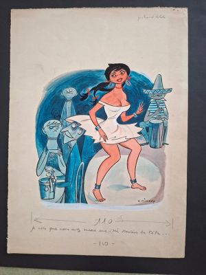 Pichard, George - 1 Original colour drawing - Magazine "Le Rire" - "Je vois que vous avez encore une idée derrière la tête..." - 1966 | Catawiki