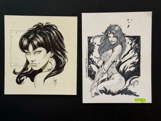 Chris Evenhuis - Romano Molenaar - 2 Original drawing - Modesty Blase - Poison Ivy