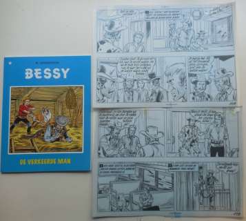 Bessy 19 | Album met originele pagina (p.11)  - De verkeerde man  - sc  - 1e druk heruitgave  - (2010) | Catawiki