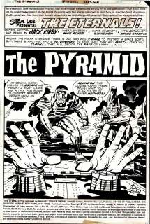 Jack Kirby, Mike Royer - Eternals #19 P 1 Splash (Eternals: Druig & Sigmar Capture Ikaris! Very Last Kirby Eternals Issue!) 1977