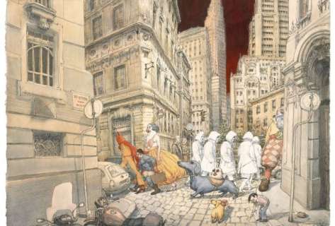 Nicolas de Crecy (Né En 1966) Sortie de Boite de Nuit - Dimanche matin, Bronx- Lavalette.