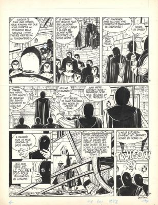 André Juillard | Planche originale n°7 publiée dans Pif n°601 - Le Charnier des saint innocents - Masquerouge | Daniel Maghen