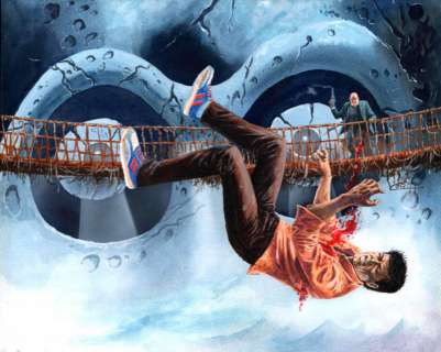 Couverture originale de BOB MORANE roman 37 La revanche de l‘ombre jaune par CORIA