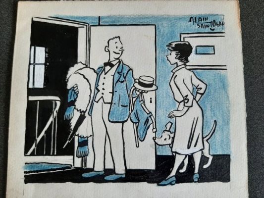 Saint Ogan, Alain - 1 Original drawing - "Tu n’est pas fou ..." - 1956 | Catawiki