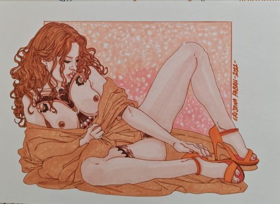 Cristina Fabbris - Original colour drawing - Seduction - 2022 | Catawiki