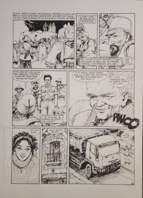 Michel Faure - 1 Original page - la piste cavalière - Planche originale à l‘encre de chine