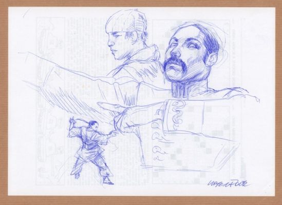 Liberatore, Tanino - 1 Original preliminary drawing - Arts Martiaux | Catawiki