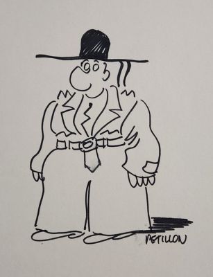 Pétillon - 1 Original colour drawing - Jack Palmer - 2001 | Catawiki