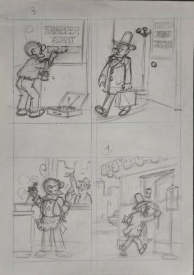 Rob-Vel (Velter, Robert) - 1 Original preliminary page - Professeur Nimbus - 1971 | Catawiki