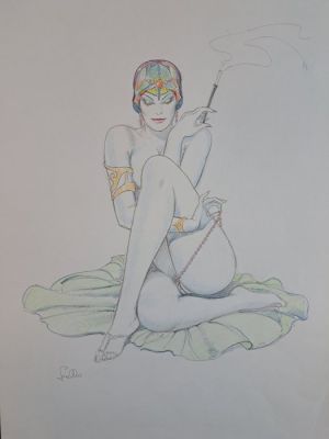 Frollo, Leone - 1 Original colour drawing - Bellezza Belle Epoque | Catawiki