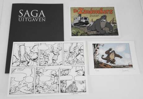 Bosschaert, Jan | Original page (p.2) + album + bookplate  - De Zandzoekers  - (2015) | Catawiki