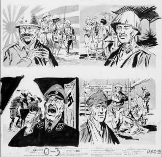 249: Woodbridge, "Two Faces of WWII", 4 pgs, MAD #59 | Russ Cochran