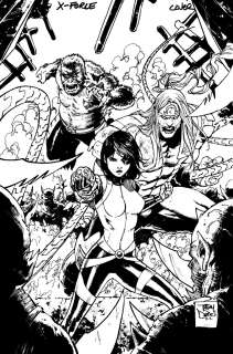 Tony Daniel - X-Force #35 Cover (Domino, the Beast, Omega Red All Getting Ready To Battle 8 Demons!)