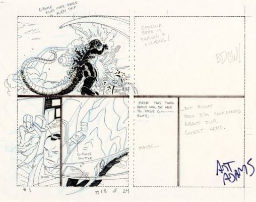 Adams, Arthur - GODZILLA (1995) #5 Preliminary Art | ComicConnect