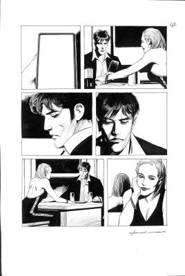 Corrado Roi – Tavola Originale - “Dylan Dog” - china su cartoncino - firmata | Love Original Art