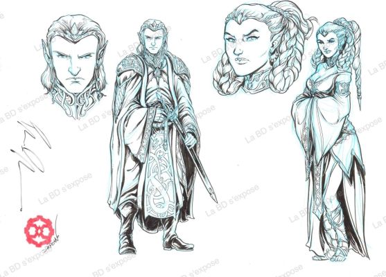 Paolo Deplano | Dessin Original Elfes | La BD s’expose