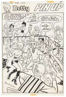 Original Dan DeCarlo art, BETTY PIN-UP PAGE, 1971 | PBA Galleries