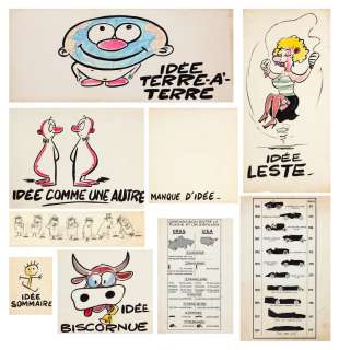 Greg (Studio) | Les Bonnes idées, ensemble de 6 illustrations à… | Millon