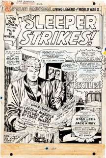 Jack Kirby Syd Shores - Captain America #102 Pg 1 Splash (Marvel, 1968) Silver Age Gem