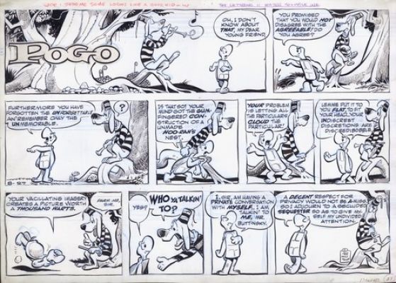 Pogo by Walt Kelly — Original SUNDAY Strip, 8-27-1972 — plus extras!