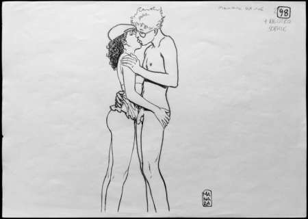 Milo Manara | Dessin original  - Kama sutra  - (1997) | Catawiki