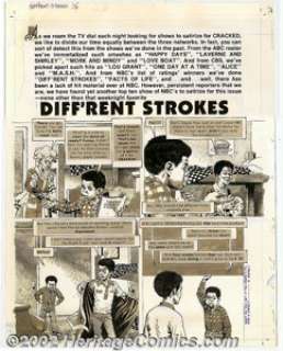John Severin - Original Art for Cracked Magazine #184, Complete 6-page Story "Diff’rent Strokes" (1982). - | Heritage