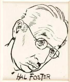 Hal Foster - Self-Portrait Illustration Original Art (undated). This intricate portrait of Hal Foster is an - | Heritage