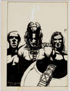 Dave Sim - Horned Warrior Illustration Original Art (1977). Dave Sim’s 300-issue epic self-published comic book - | Heritage