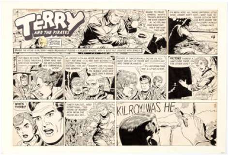 George Wunder Terry and the Pirates Sunday Comic Strip Original Art dated 3-9-69 (News Syndicate, 1969). A - | Heritage