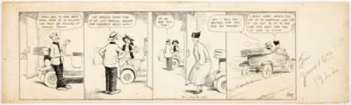 Frank King Gasoline Alley Daily Comic Strip Original Art dated 6-16-22 (Chicago Tribune, 1922). Avery, his - | Heritage