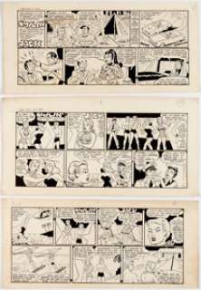 Zack Mosley Smilin’ Jack Sunday Comic Strip Original Art Group of 5 (News Syndicate Co. Inc., 1958-59). This - | Heritage