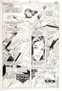 Rick Hoberg and Dick Giordano Justice League of America Annual #1 Story Page 20 Wonder Woman Original Art (DC, - | Heritage