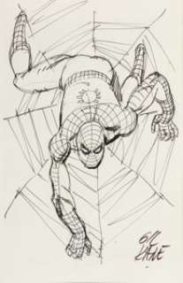 Gil Kane Spider-Man Sketch Framed Original Art (c. 1990s). Kane, one of the key Spider-Man artists of the - | Heritage